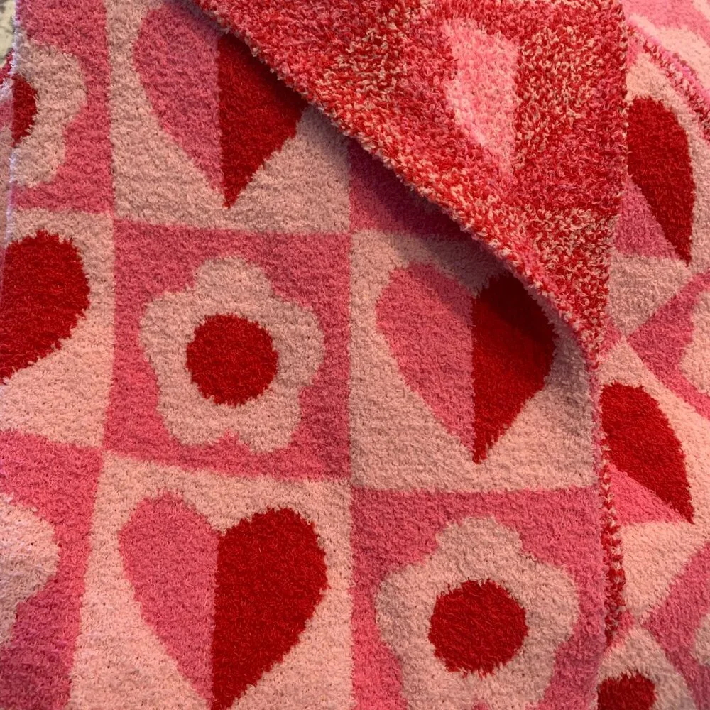 Valentine Heart checkerboard throw 50 x 70
